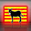 Ane et drapeau catalan